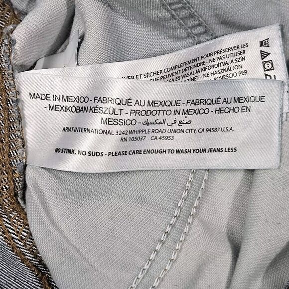 Ariat Jeans 34x32 Blue Denim Boot Cut Relaxed Fit M4 Rebar Loop Lock Work Wear - Picture 4 of 13